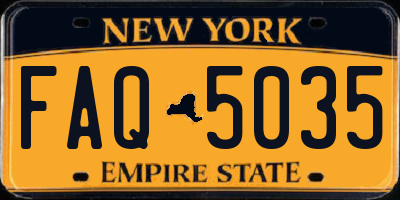 NY license plate FAQ5035