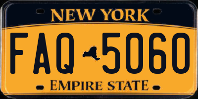NY license plate FAQ5060