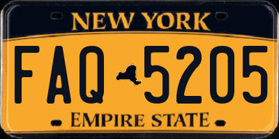 NY license plate FAQ5205