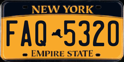 NY license plate FAQ5320