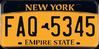 NY license plate FAQ5345