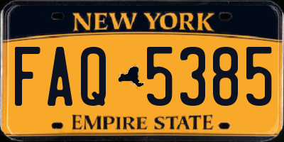 NY license plate FAQ5385
