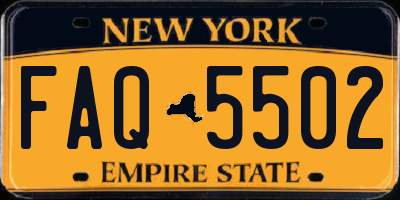 NY license plate FAQ5502