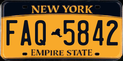 NY license plate FAQ5842
