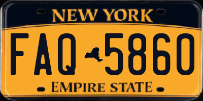 NY license plate FAQ5860