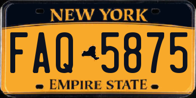 NY license plate FAQ5875