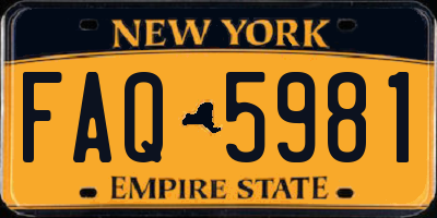 NY license plate FAQ5981