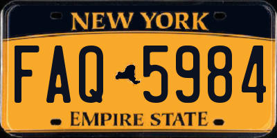 NY license plate FAQ5984