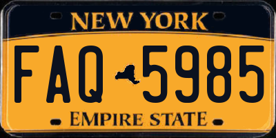 NY license plate FAQ5985