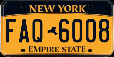 NY license plate FAQ6008