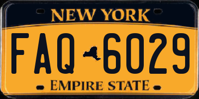 NY license plate FAQ6029