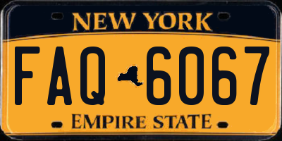 NY license plate FAQ6067
