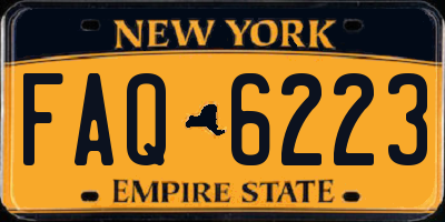 NY license plate FAQ6223