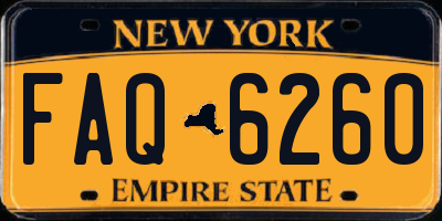 NY license plate FAQ6260