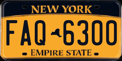 NY license plate FAQ6300