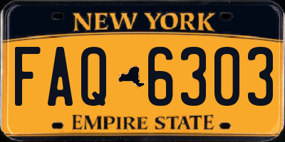 NY license plate FAQ6303