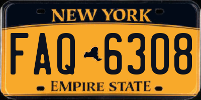 NY license plate FAQ6308