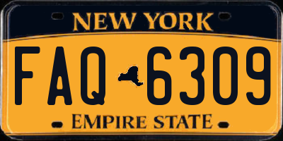 NY license plate FAQ6309