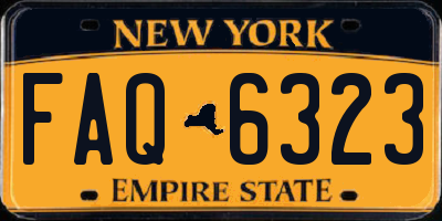 NY license plate FAQ6323