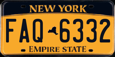 NY license plate FAQ6332