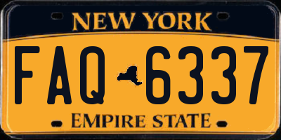 NY license plate FAQ6337