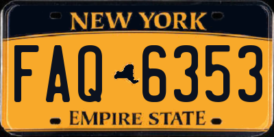 NY license plate FAQ6353