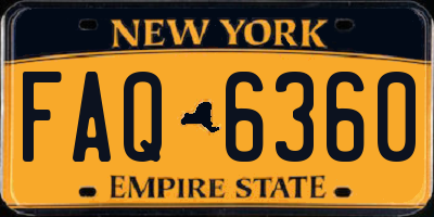 NY license plate FAQ6360