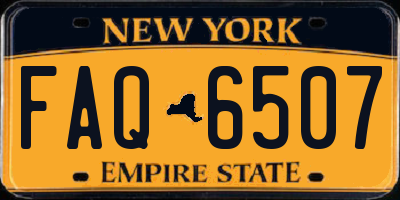 NY license plate FAQ6507