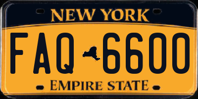 NY license plate FAQ6600