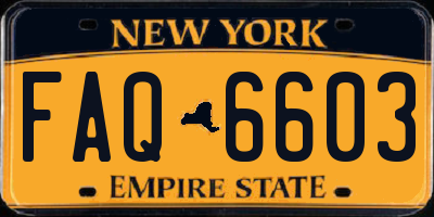 NY license plate FAQ6603