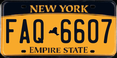 NY license plate FAQ6607
