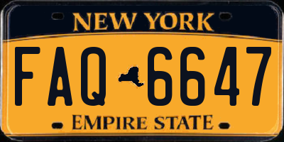NY license plate FAQ6647