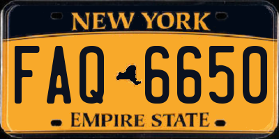 NY license plate FAQ6650
