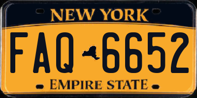 NY license plate FAQ6652