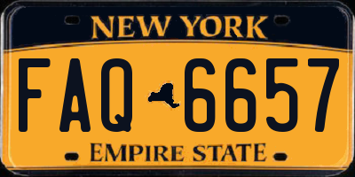 NY license plate FAQ6657