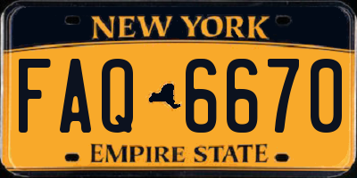 NY license plate FAQ6670