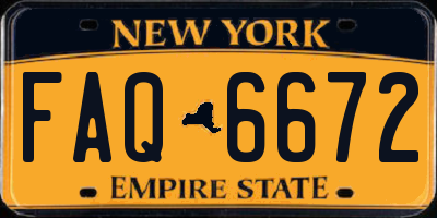 NY license plate FAQ6672