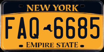 NY license plate FAQ6685