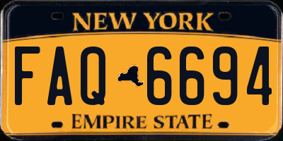 NY license plate FAQ6694