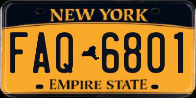 NY license plate FAQ6801
