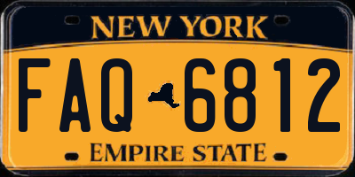 NY license plate FAQ6812