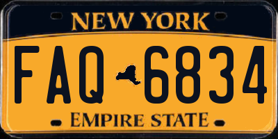 NY license plate FAQ6834