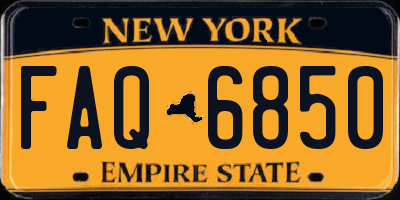 NY license plate FAQ6850