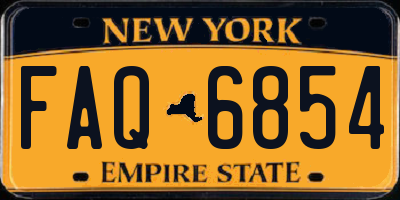 NY license plate FAQ6854