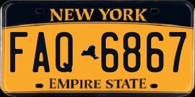 NY license plate FAQ6867