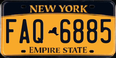 NY license plate FAQ6885