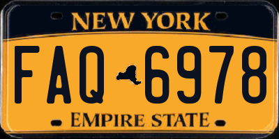 NY license plate FAQ6978