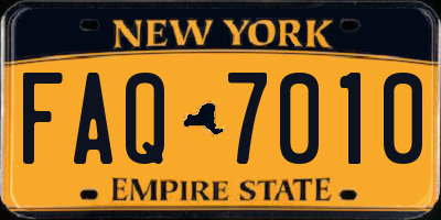 NY license plate FAQ7010