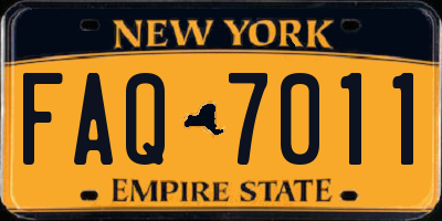 NY license plate FAQ7011