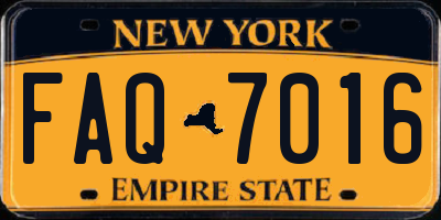 NY license plate FAQ7016